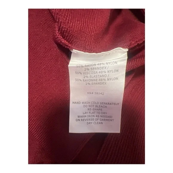 Gal Meets Glam Joan Ribbed Sleeveless‎ Deep Red Dress Size XL D01 - Picture 4 of 5